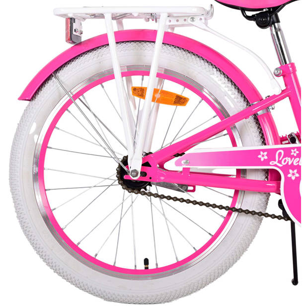 Volare Meisjesfiets Lovely 20 Inch 27,5 cm Meisjes Terugtraprem Roze/Wit