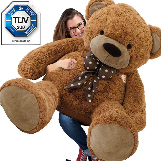 Teddybeer 175 cm, knuffelbeer, teddy XXXL , knuffel, beer, bruin