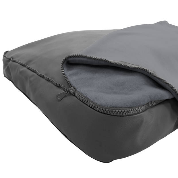 Madison - Hondenlounge/velours 70x100 Skai leather grey outdoor M