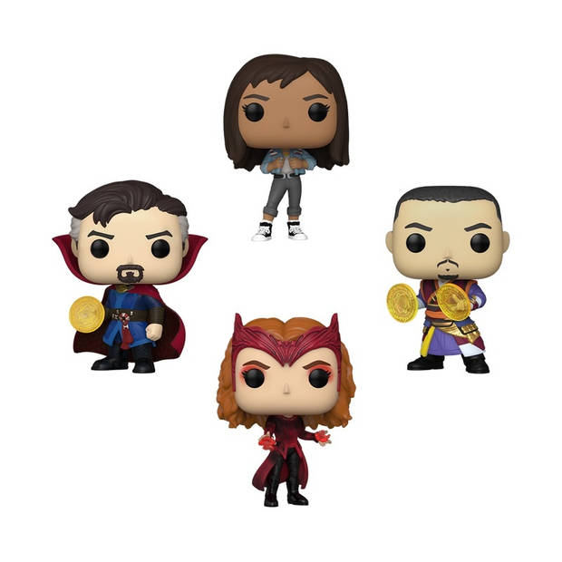 Pop 4-Pack: Dr Strange/Miss America/Scarlet Witch/Wong - Funko Pop