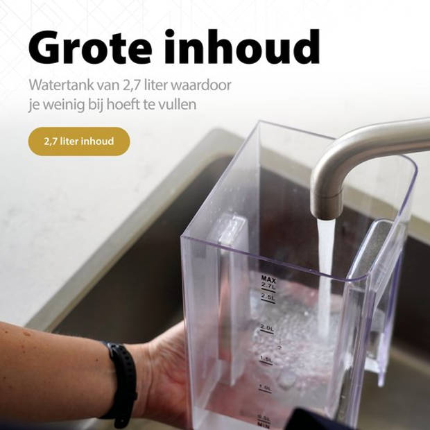 Perow Heetwaterdispenser - Waterkoker - Heetwatertap - Instant waterkoker - RVS - Zwart - 2.7 Liter