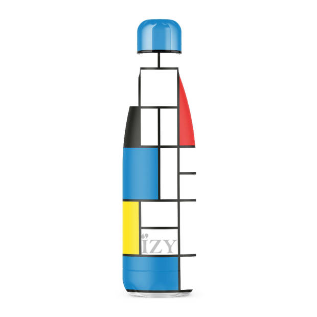 IZY - Thermosfles 0.5L, RVS, Compositie Mondriaan - IZY Art Collection