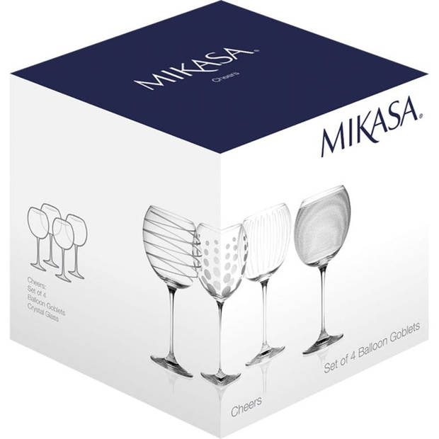 Mikasa - Set van 4 Ballon Glazen, 0.75 L - Mikasa Cheers