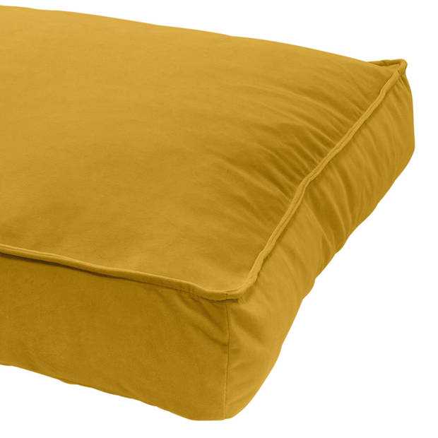 Madison - Hondenlounge 100x68 velvet yellow M