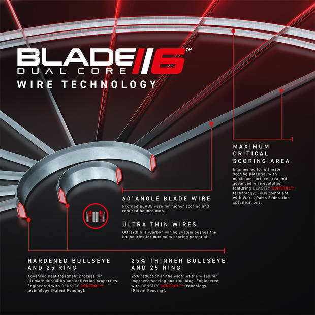 Winmau Blade 6 Dual Core dartbord