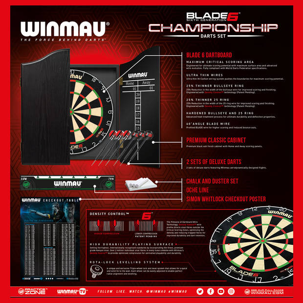 Winmau Blade 6 Championship dart set