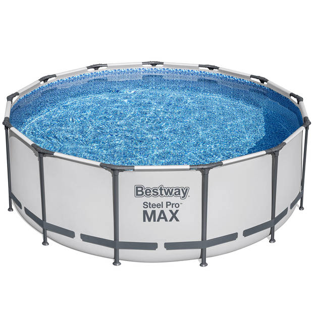 Bestway zwembad set Steel Pro Max 396 lichtgrijs