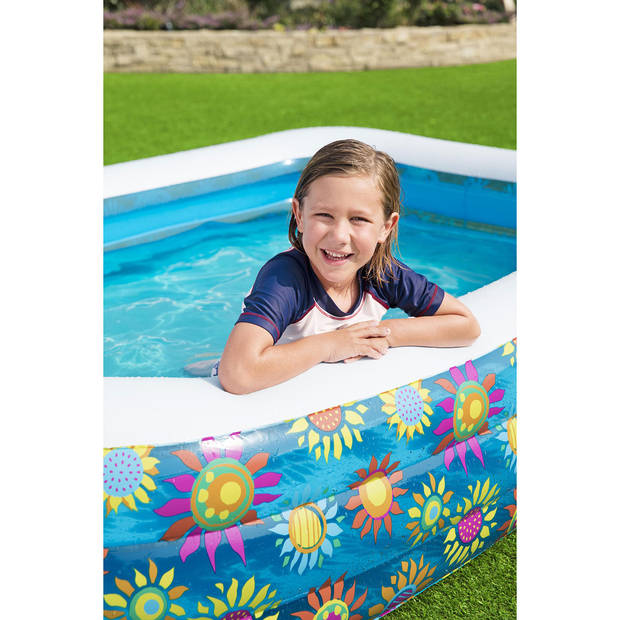 Bestway Happy Flora opblaasbaar zwembad 229 x 152 x 56 cm