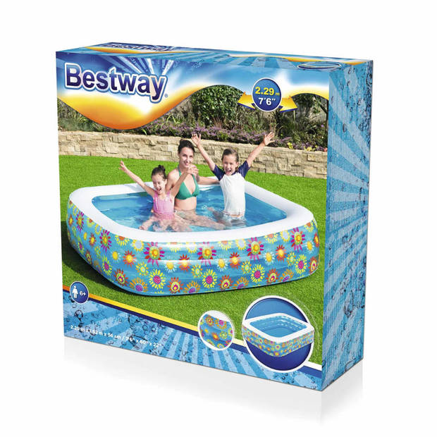 Bestway Happy Flora opblaasbaar zwembad 229 x 152 x 56 cm