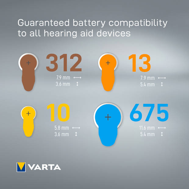 Varta gehoorbatterij 675 blister 6