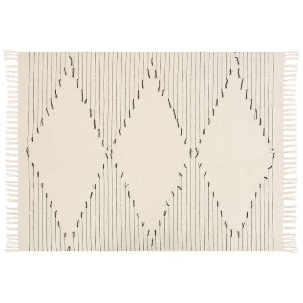 Beliani ULUYOL - Plaid-Beige-Katoen