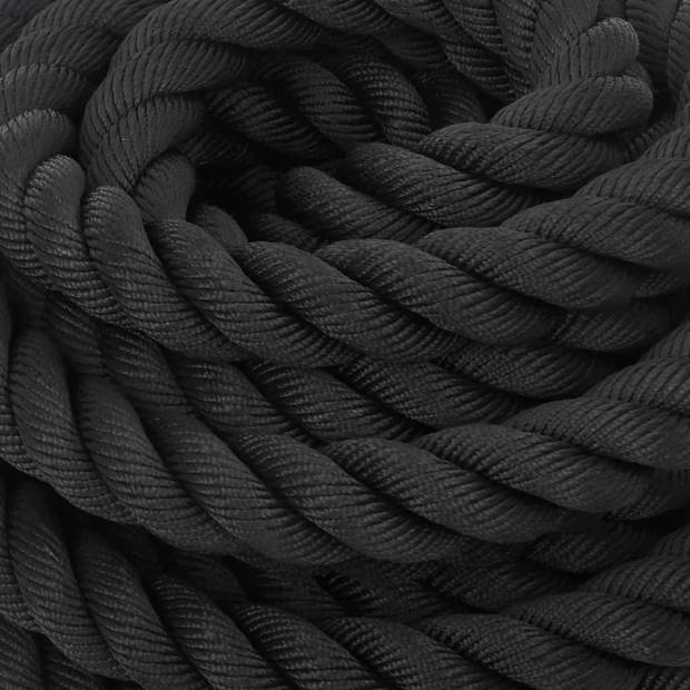 vidaXL Slagtouw 12 m 9 kg polyester zwart