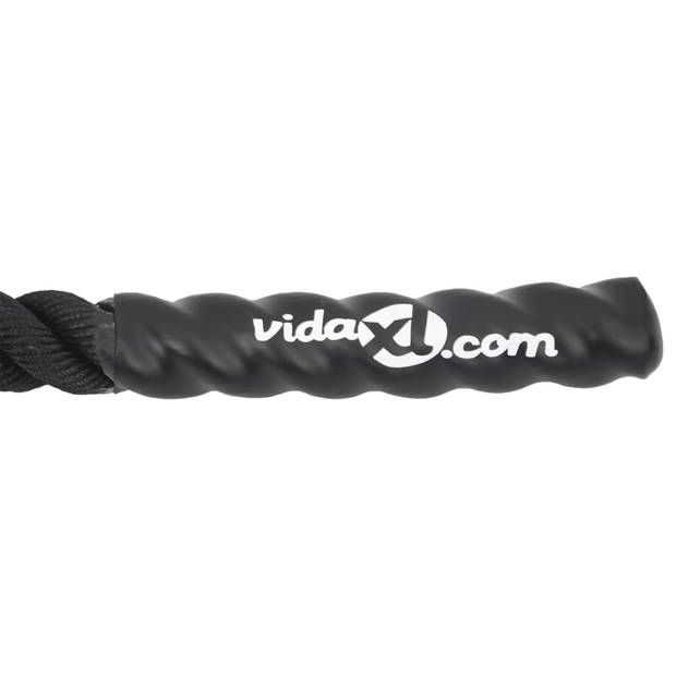 vidaXL Slagtouw 9 m 6,8 kg polyester zwart