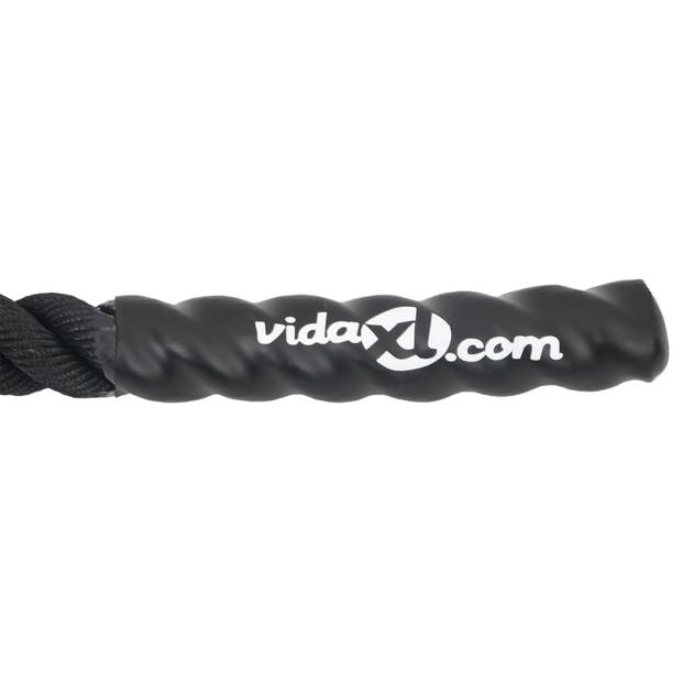 vidaXL Slagtouw 6 m 4,5 kg polyester zwart
