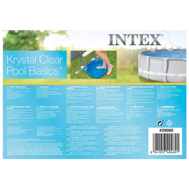 Intex Zwembadvoetenbad 11,5 L 56x46x9 cm blauw