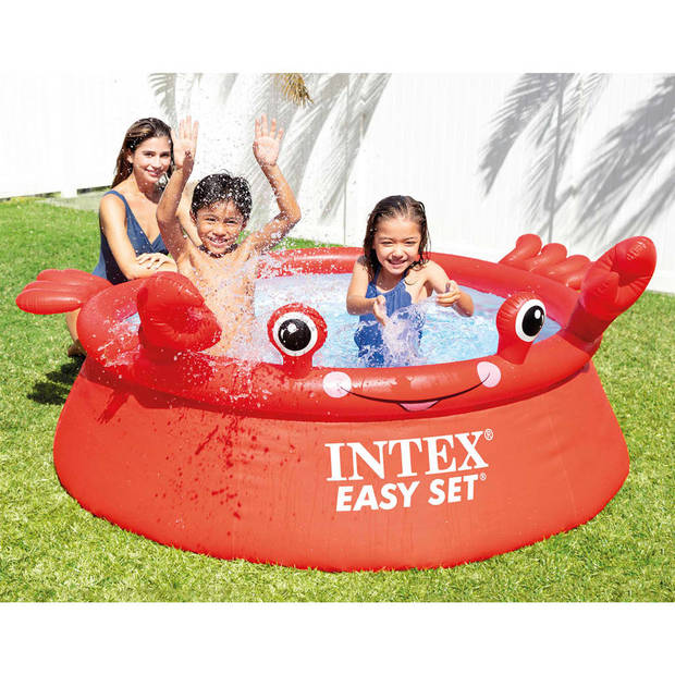 INTEX Easy Set Zwembad Happy Crab opblaasbaar 183x51 cm