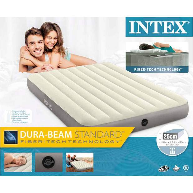 Intex Luchtbed Dura-Beam Standard Single-High 152x203x25 cm