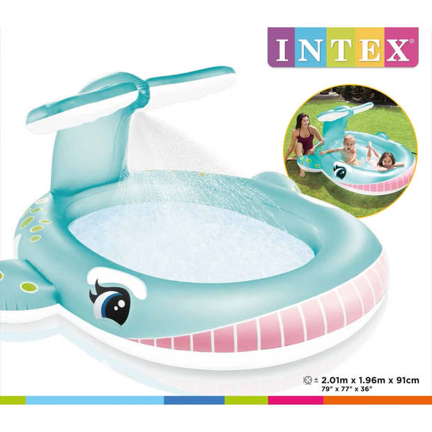 Intex Sproeibad Walvis 201x196x91 cm