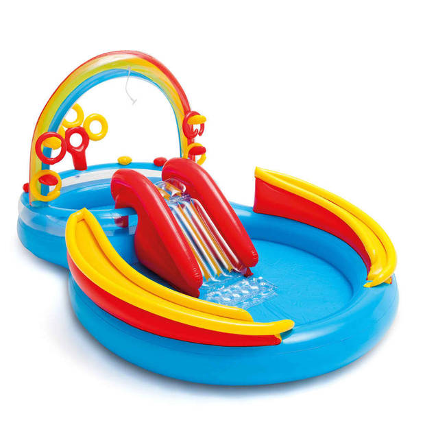 Intex Opblaaszwembad Rainbow Ring Play Center 297x193x135 cm 57453NP