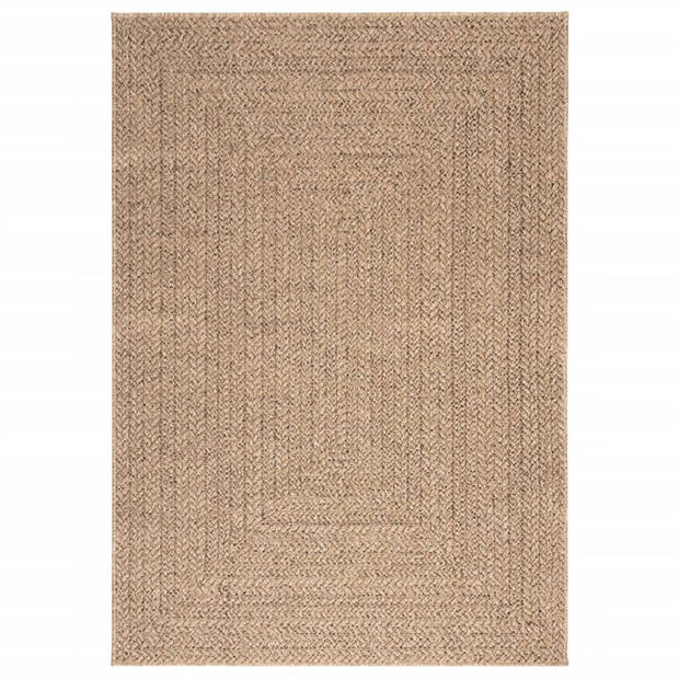 vidaXL Vloerkleed ZIZUR binnen en buiten 140x200 cm jute look