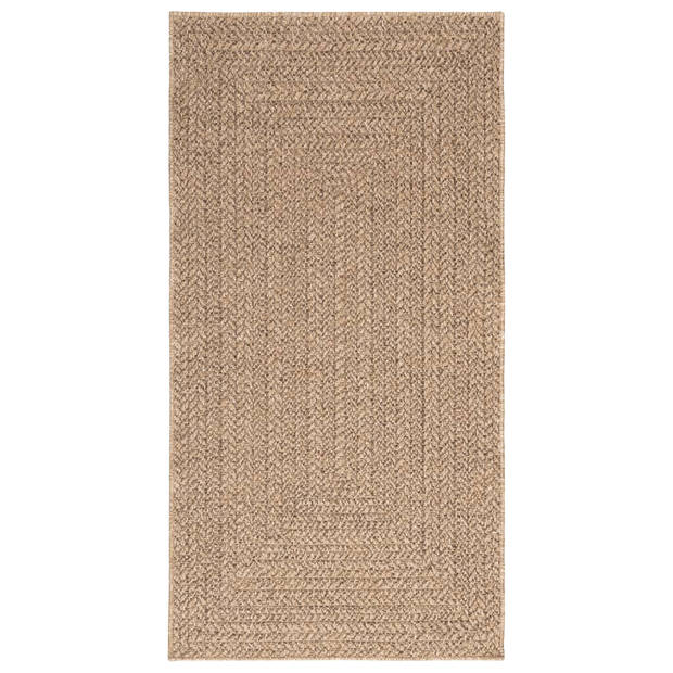 vidaXL Vloerkleed ZIZUR binnen en buiten 80x150 cm jute look