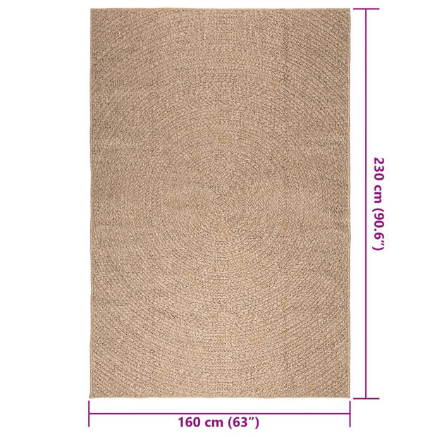 vidaXL Vloerkleed ZIZUR binnen en buiten 160x230 cm jute look