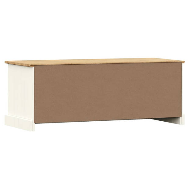 The Living Store VIGO Houten TV-Meubel - 106 x 40 x 40 cm - Massief grenenhout - Wit