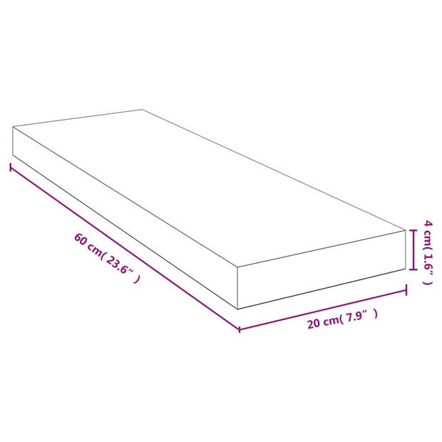 vidaXL Wandschap 60x20x4 cm bamboe