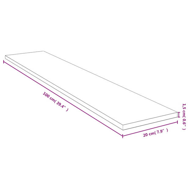 vidaXL Wandschap 100x20x1,5 cm bamboe