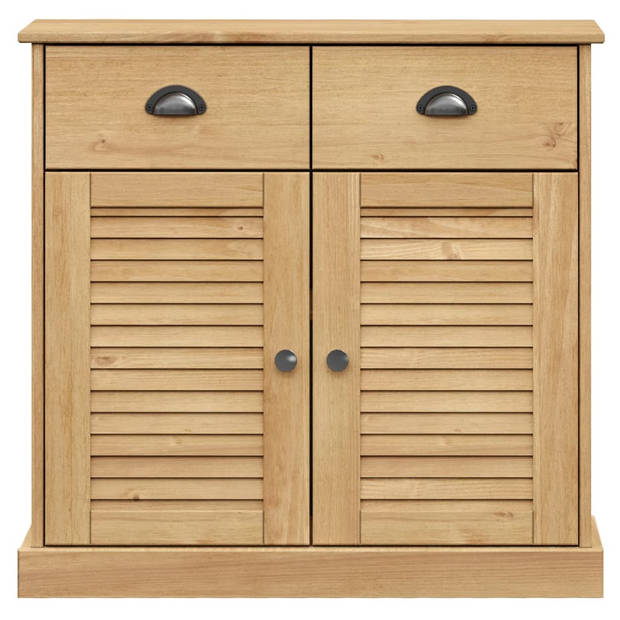 The Living Store VIGO Dressoir - 78 x 40 x 75 cm - Massief grenenhout - Ruime opbergruimte