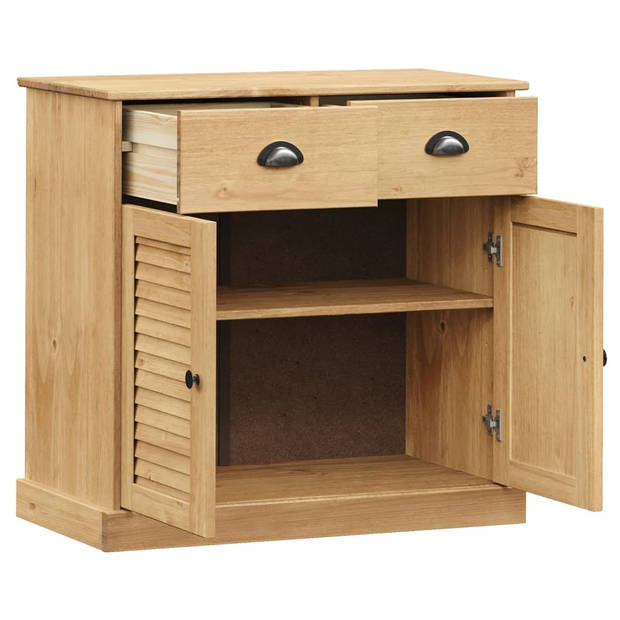 The Living Store VIGO Dressoir - 78 x 40 x 75 cm - Massief grenenhout - Ruime opbergruimte