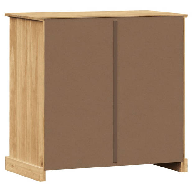 The Living Store VIGO Dressoir - 78 x 40 x 75 cm - Massief grenenhout - Ruime opbergruimte