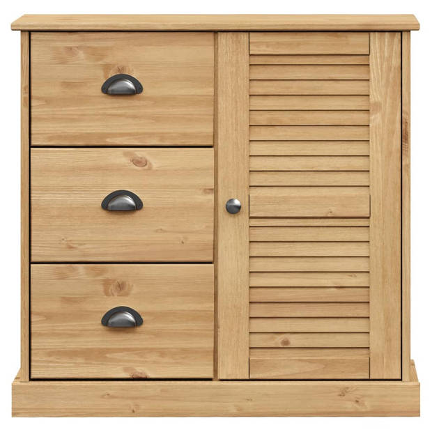 The Living Store VIGO Dressoir - 78 x 40 x 75 cm - Massief grenenhout - Ruime opbergruimte