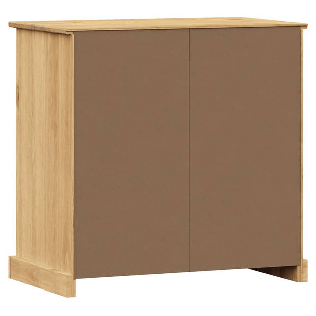 The Living Store VIGO Dressoir - 78 x 40 x 75 cm - Massief grenenhout - Ruime opbergruimte