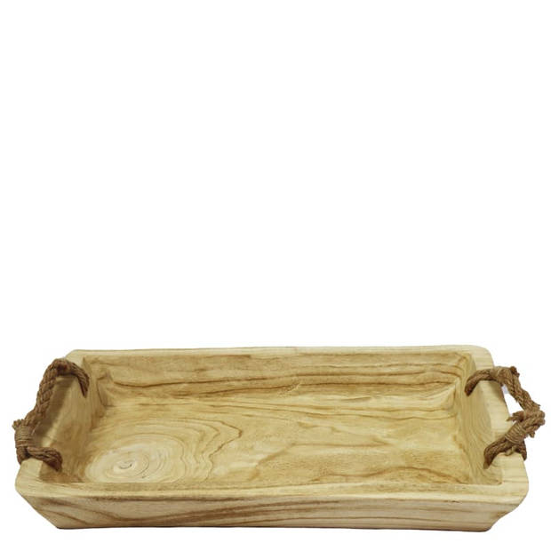 DKNC - Dienblad Kambut - Paulownia hout - 58x32x8 cm - Cream