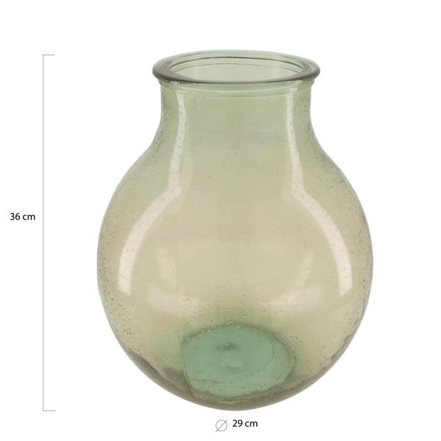 DKNC - Vaas Bonn - Gerecycled glas - 29x29x36cm - Wit