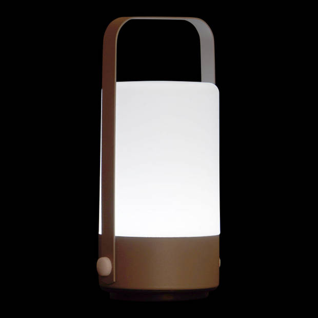 LED Lantaarn Khaki - Werkt op batterijen (incl. lamp) - Voor binnen & Buiten