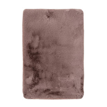 Kayoom - Hoogpolig Badkamer Tapijt - Wasbaar - Roze - 65 x 100cm - Antislip - Douchemat - Badmat - WC mat