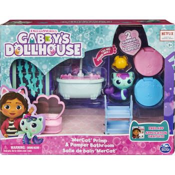 Gabby's Dollhouse Deluxe Room Mercat's Bathroom - Speelset - Gabby's Poppenhuis - Badkamer speelset - Met zeemeermin kat
