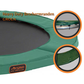 Avyna Trampoline Beschermrand Heavy Duty - Universeel - ø 305 cm - Groen