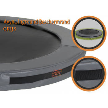 Avyna Trampoline Beschermrand Heavy Duty - Universeel - Inground - ø 270 cm (8ft) - Grijs