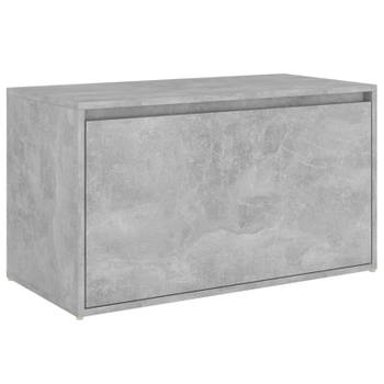 vidaXL Halbank 80x40x45 cm bewerkt hout betongrijs