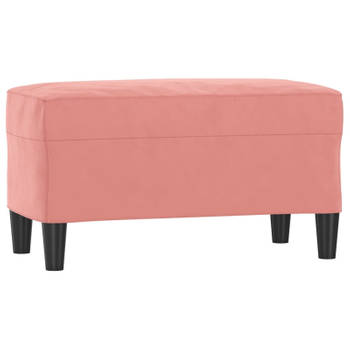 vidaXL Bankje 70x35x41 cm fluweel roze