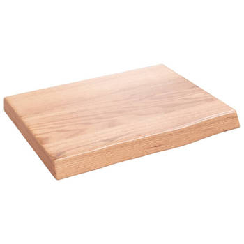 vidaXL Wandschap 40x30x(2-4) cm behandeld massief eikenhout lichtbruin