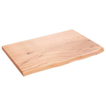 vidaXL Wandschap 60x40x2 cm behandeld massief eikenhout lichtbruin