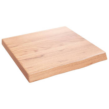 vidaXL Wandschap 40x40x(2-4) cm behandeld massief eikenhout lichtbruin