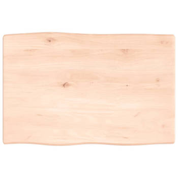 vidaXL Tafelblad natuurlijke rand 60x40x2 cm massief eikenhout