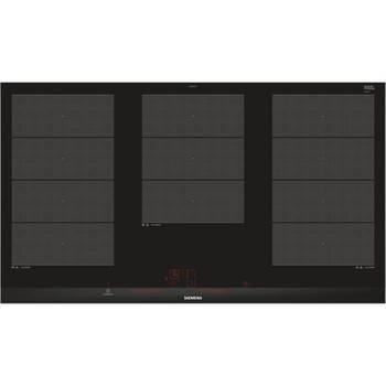 SIEMENS EX975LXC1F Inductiekookplaat - 5 zones - 11100 W max - L 91,2 x D 52 cm - Glascoating - Zwart