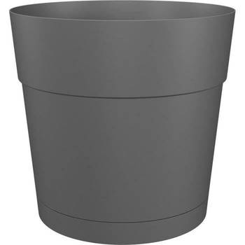 Bloempot en ronde Capri Large - Plastic - Watertank - 35 cm diameter - Anthraciet - ARTEVASI