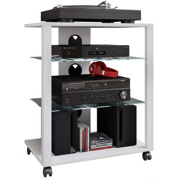 FolasR Hifi-meubels 3 planken wit.